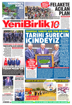 YENİBİRLİK 9 Ağustos 2025 gazete manşeti
