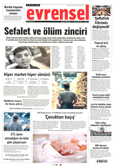EVRENSEL 10 Ağustos 2025 gazete manşeti