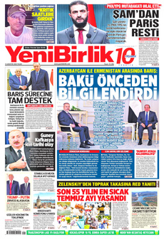 YENİBİRLİK 10 Ağustos 2025 gazete manşeti