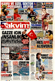 TAKVİM 10 Ağustos 2025 gazete manşeti