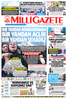 MİLLİ GAZETE 11 Ağustos 2025 gazete manşeti