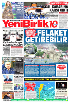 YENİBİRLİK 11 Ağustos 2025 gazete manşeti