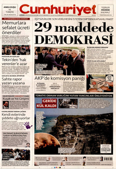 CUMHURİYET 13 Ağustos 2025 gazete manşeti