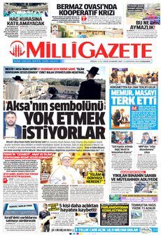 MİLLİ GAZETE 13 Ağustos 2025 gazete manşeti