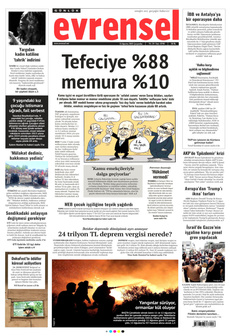 EVRENSEL 13 Ağustos 2025 gazete manşeti