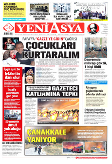YENİ ASYA 13 Ağustos 2025 gazete manşeti