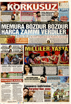 KORKUSUZ 13 Ağustos 2025 gazete manşeti