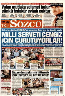 SÖZCÜ 23 Ağustos 2025 gazete manşeti