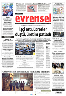 EVRENSEL 23 Ağustos 2025 gazete manşeti