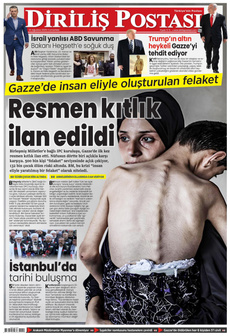 DİRİLİŞ POSTASI 23 Ağustos 2025 gazete manşeti