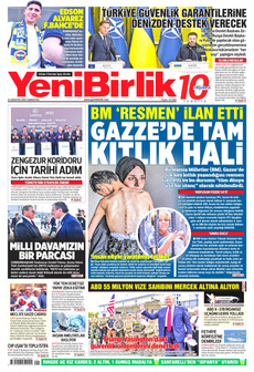 YENİBİRLİK 23 Ağustos 2025 gazete manşeti