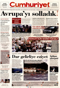 CUMHURİYET 25 Ağustos 2025 gazete manşeti