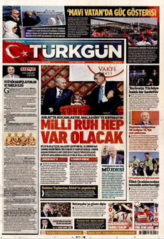 TÜRKGÜN 25 Ağustos 2025 gazete manşeti