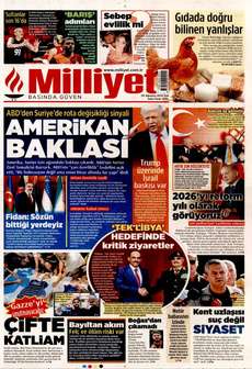 MİLLİYET 26 Ağustos 2025 gazete manşeti