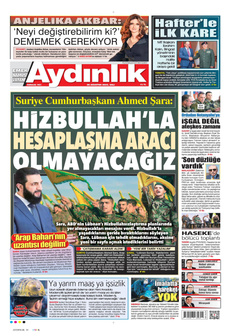 AYDINLIK GAZETESİ 26 Ağustos 2025 gazete manşeti