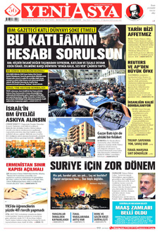 YENİ ASYA 27 Ağustos 2025 gazete manşeti
