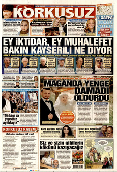 KORKUSUZ 28 Ağustos 2025 gazete manşeti