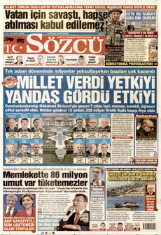 SÖZCÜ 19 Eylül 2025 gazete manşeti