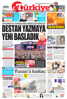 TÜRKİYE GAZETESİ 20 Eylül 2025 gazete manşeti