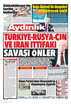AYDINLIK GAZETESİ 20 Eylül 2025 gazete manşeti