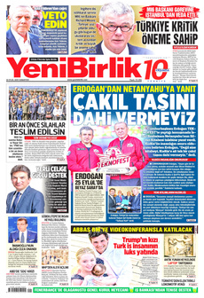 YENİBİRLİK 20 Eylül 2025 gazete manşeti