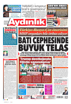 AYDINLIK GAZETESİ 21 Eylül 2025 gazete manşeti