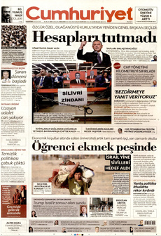 CUMHURİYET 22 Eylül 2025 gazete manşeti