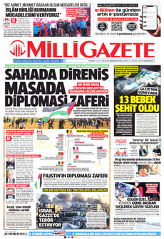 MİLLİ GAZETE 22 Eylül 2025 gazete manşeti