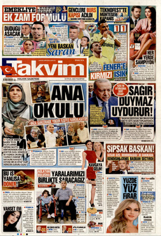 TAKVİM 22 Eylül 2025 gazete manşeti