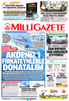 MİLLİ GAZETE 26 Eylül 2025 gazete manşeti