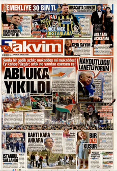 TAKVİM 3 Ekim 2025 gazete manşeti