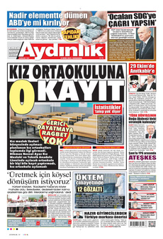 AYDINLIK GAZETESİ 8 Ekim 2025 gazete manşeti