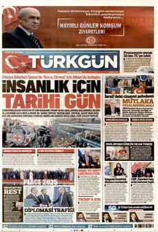 TÜRKGÜN 14 Ekim 2025 gazete manşeti