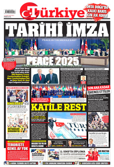TÜRKİYE GAZETESİ 14 Ekim 2025 gazete manşeti