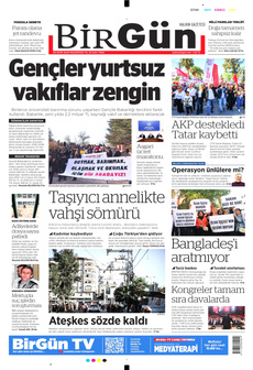 BİRGÜN 20 Ekim 2025 gazete manşeti
