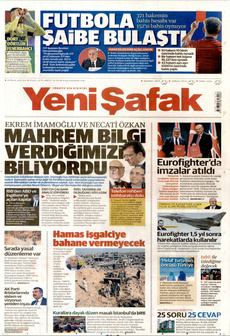 YENİ ŞAFAK 28 Ekim 2025 gazete manşeti