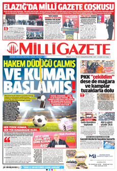 MİLLİ GAZETE 28 Ekim 2025 gazete manşeti