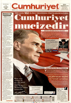 CUMHURİYET 29 Ekim 2025 gazete manşeti