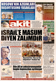 YENİ AKİT 1 Kasım 2025 gazete manşeti