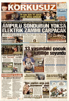 KORKUSUZ 1 Kasım 2025 gazete manşeti