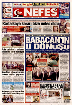 NEFES 2 Kasım 2025 gazete manşeti