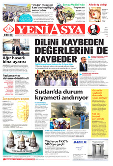 YENİ ASYA 3 Kasım 2025 gazete manşeti