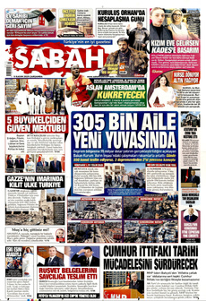 SABAH 5 Kasım 2025 gazete manşeti