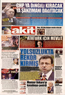 YENİ AKİT 6 Kasım 2025 gazete manşeti