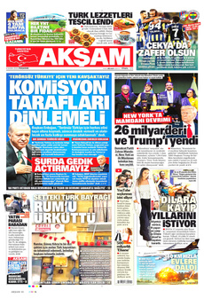 AKŞAM 6 Kasım 2025 gazete manşeti