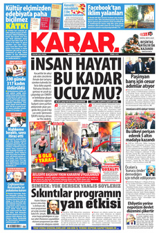 KARAR 9 Kasım 2025 gazete manşeti