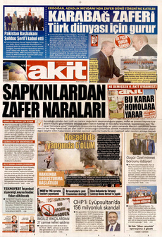 YENİ AKİT 9 Kasım 2025 gazete manşeti