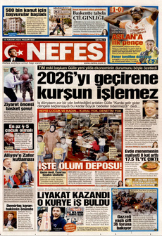 NEFES 10 Kasım 2025 gazete manşeti