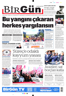 BİRGÜN 10 Kasım 2025 gazete manşeti