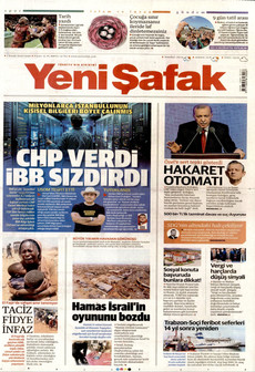 YENİ ŞAFAK 7 Kasım 2025 gazete manşeti